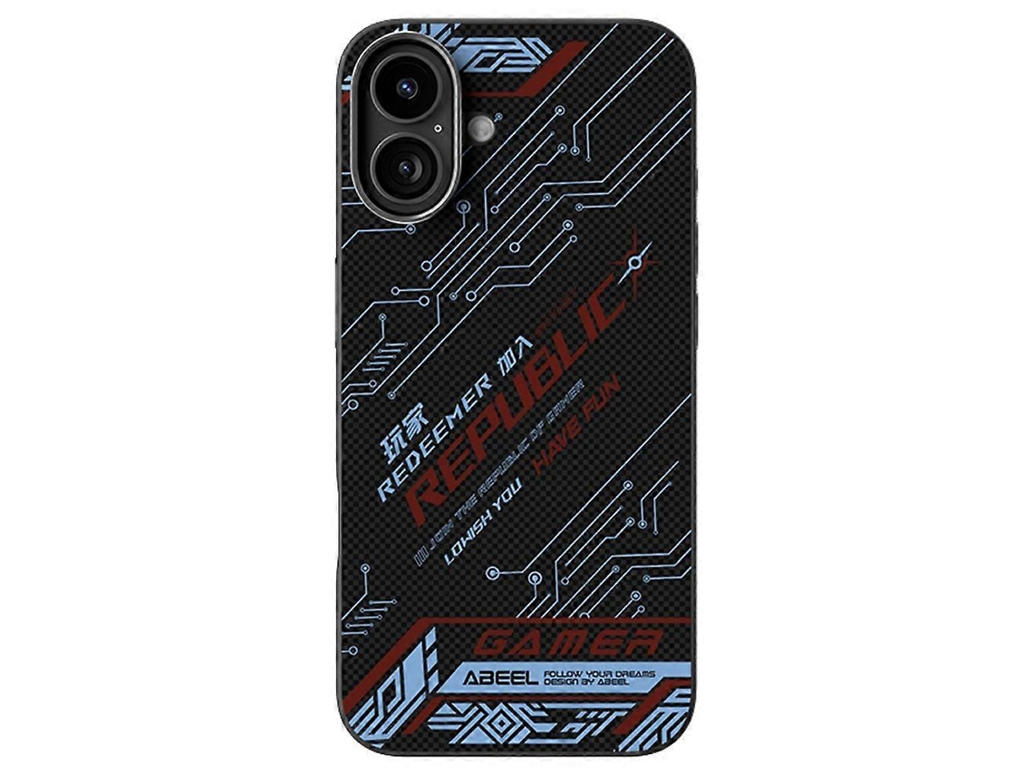 Capa Abeel Para Iphone 16 Plus Compatível Com Capa De Couro Tpu Para Pc Com Impressão Magsafe