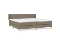 Box Spring Bed, Box Spring Beds Vidaxl Cinzento-acastanhado Tecido (200 X 200 Cm)