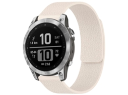 Bracelete Para Garmin Fenix 8 / 7 / 6 / 5 (22mm) - Silicone Magnético - Textura De Lichia Starlight