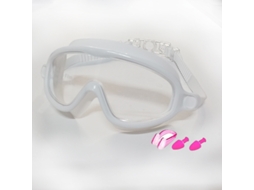 Óculos De Natação Infantis600a Branco (estojo Para Óculos De Natação + Clipe Nasal E Tampões De Ouvido)