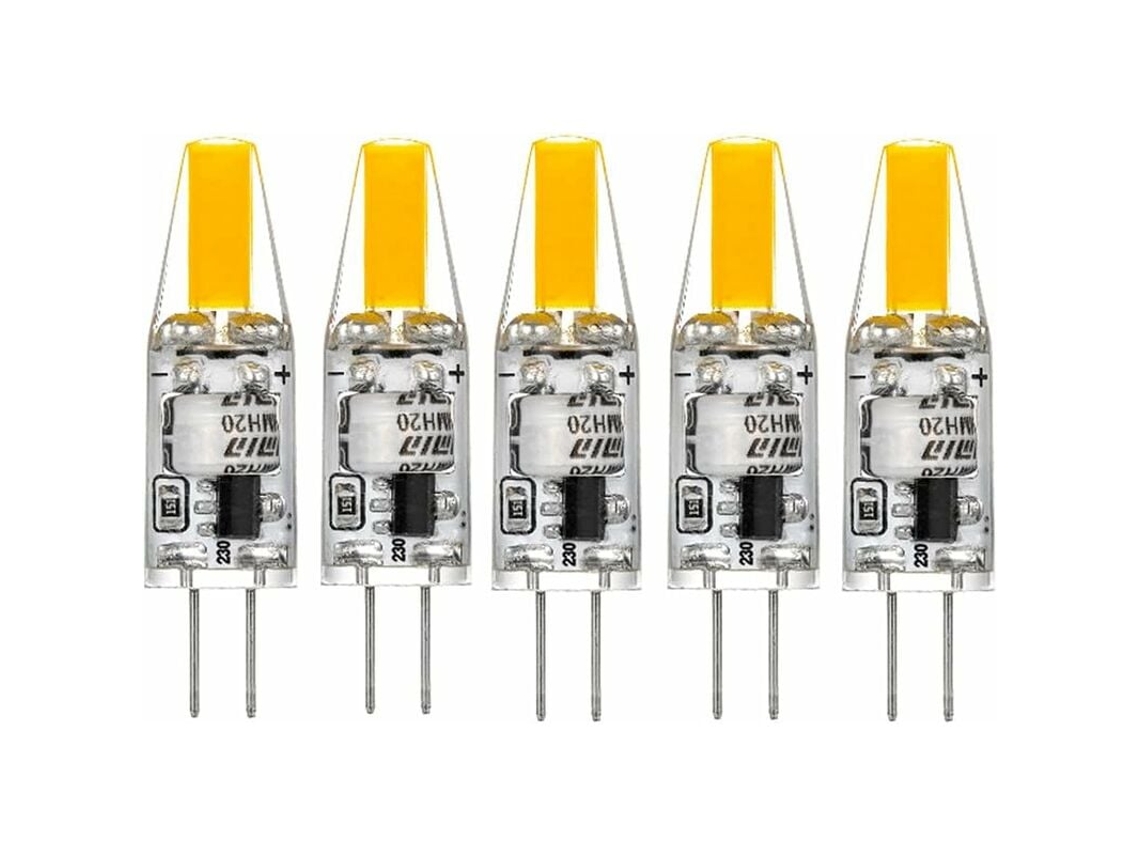 Lâmpadas Led G4 220v 3w 2700k Branco Quente 160lm, De Silicone, Substituem As Tradicionais Lâmpadas Halógenas De 30w, Pacote Com 5 Klb Brilvibera