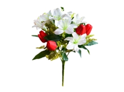 Lírio Vermelho Tulipa Artificial Memorial Decorativa