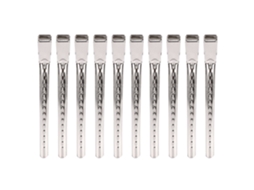 2026 10 Piezas/set Pinzas de Pelo Profesionales de Plata Prong Alligator Clips de Metal para Peluquería