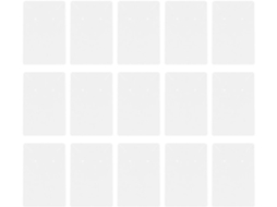 Cartões para Apresentação de Joias com Dois Compartimentos, Papel Branco, 100 Unidades Furos, CHABERLU