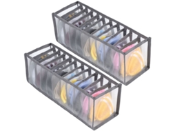 Organizador de Cajones para Calcetines, Armário e Corbatas (2 Peças)