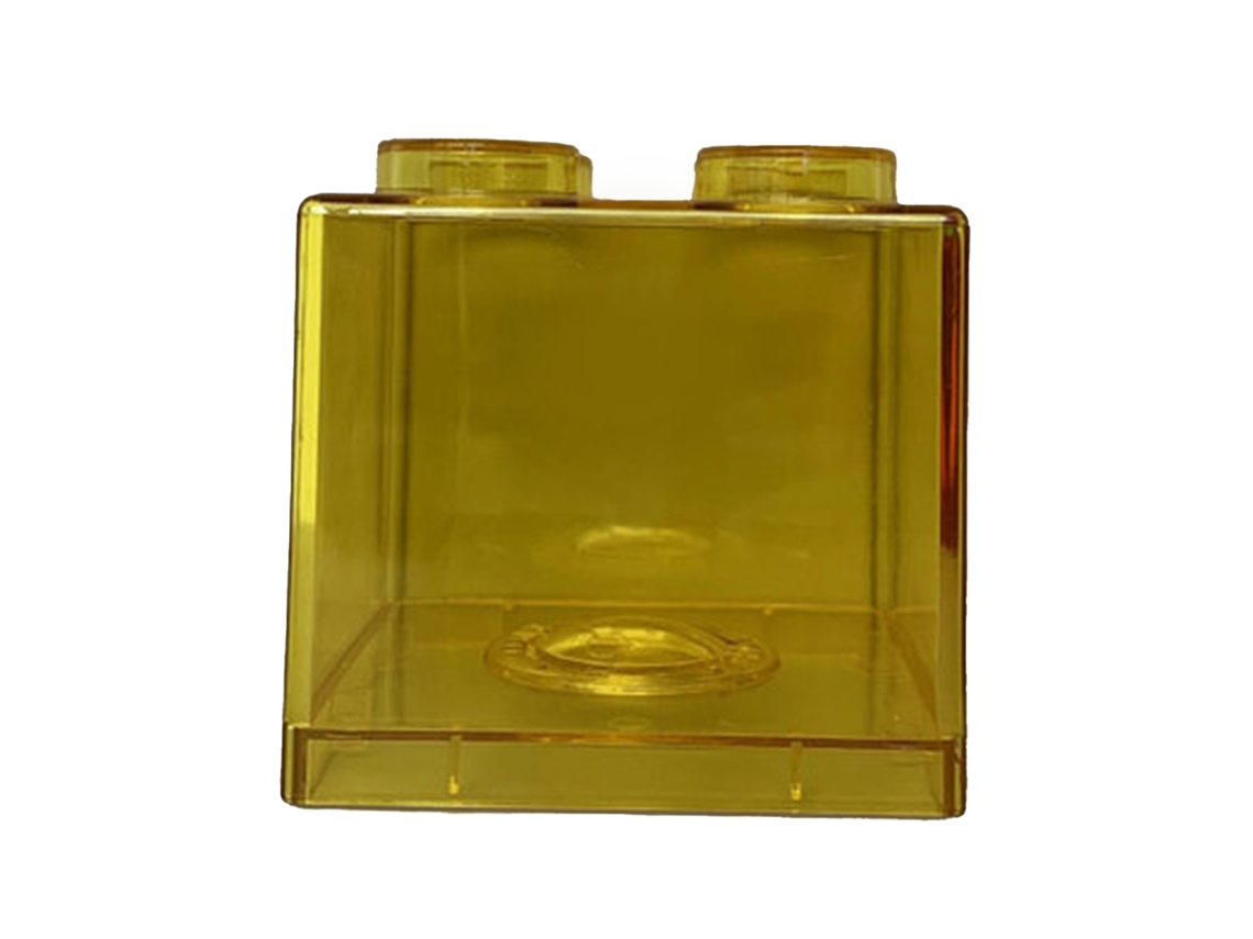 Cofrinho Transparente de Moedas para Crianças Meninos Meninas Amarelo Design Leve 8.9x8.9x9.2cm | S/MARCA