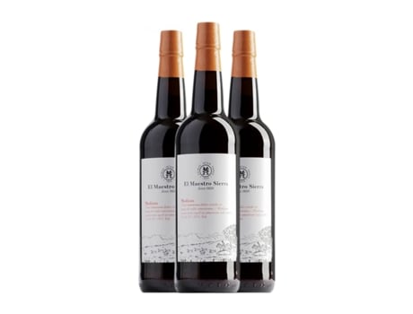 Vinho fortificado MAESTRO SIERRA Medium Dry Semi-seco Semi-doce Jerez-Xérès-Sherry (0.75 L - 3 Unidades)