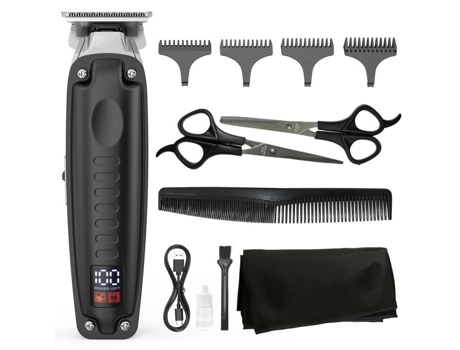 Tondeuse De Cabelo Sem Fio Profissional Sejoy Preto