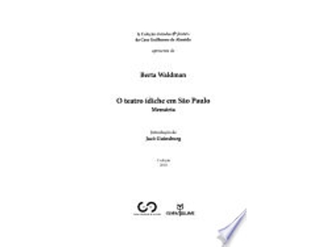 Livro TEATRO IDICHE EM SAO PAULO, O de WALDMAN, BERTA (Português do Brasil)