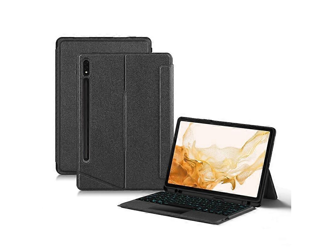 Capa De Couro Com Teclado Bluetooth Dividido Yj-x700 Para Tablet Samsung Galaxy Tab S8 X700 / S7 T870