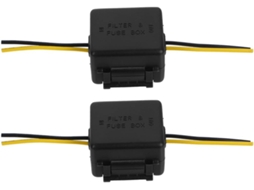 Filtro De Ruído De Áudio Metálico De 12v, Pacote Com 2 Unidades Para Som Automotivo.
