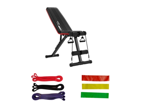 Fitness Fitness Bank Pack 500 129.5X45X118 Cm E 6 Faixas Elásticas Para Diferentes Níveis De Treinamento