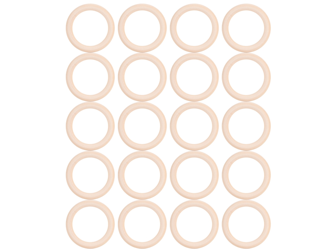 20 Anéis De Madeira Para Dentes De Bebê Diy De Joiaria 70mm