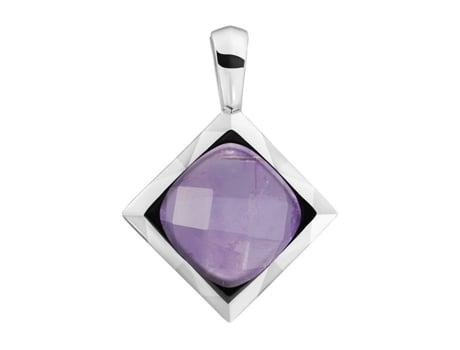 Pendentifs E Medalhas Feminina Joias Brilhantes Pendente Joias Brilhantes Prata Ródio Ametista Cor Do Material Branco Sparkling Jewels