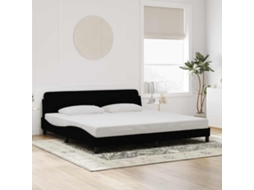 Vidaxl Estrutura De Cama Dover 200x200 Cm Veludo Preto