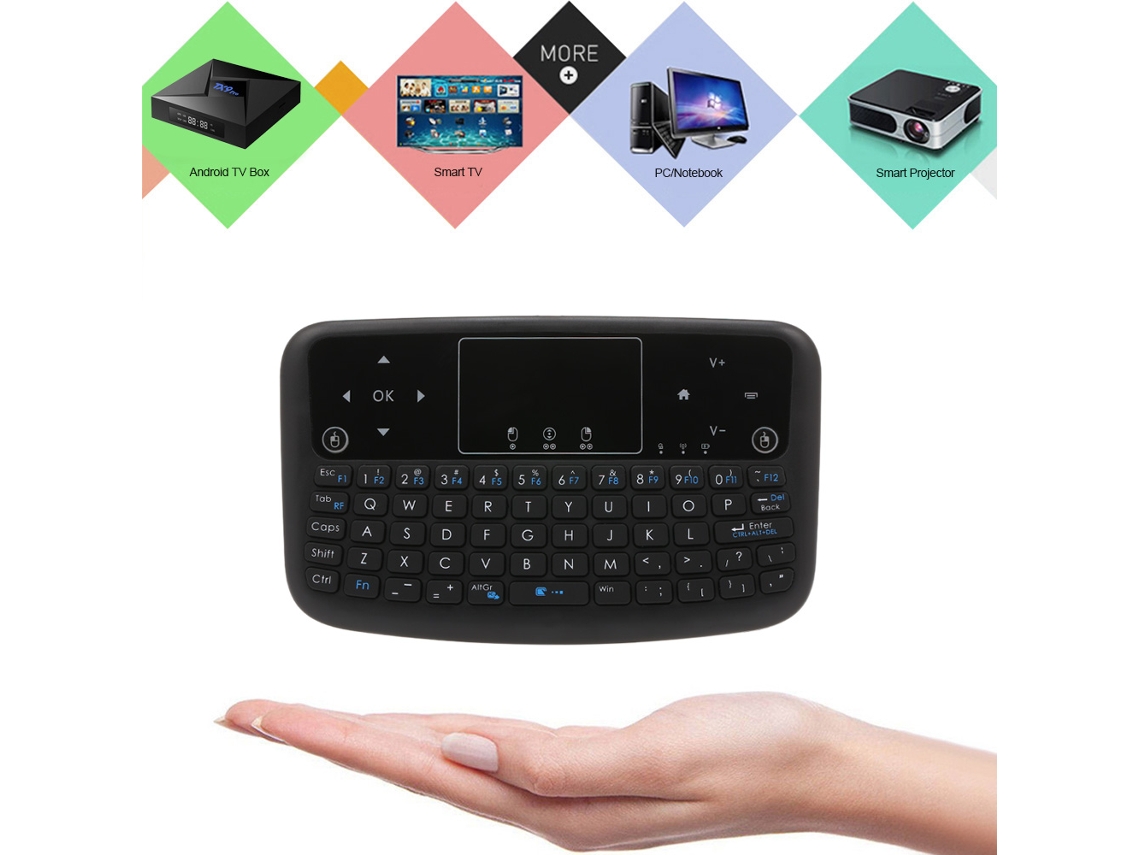 Teclado Sem Fio Mini (teclado Touchpad Com Mouse Aéreo)