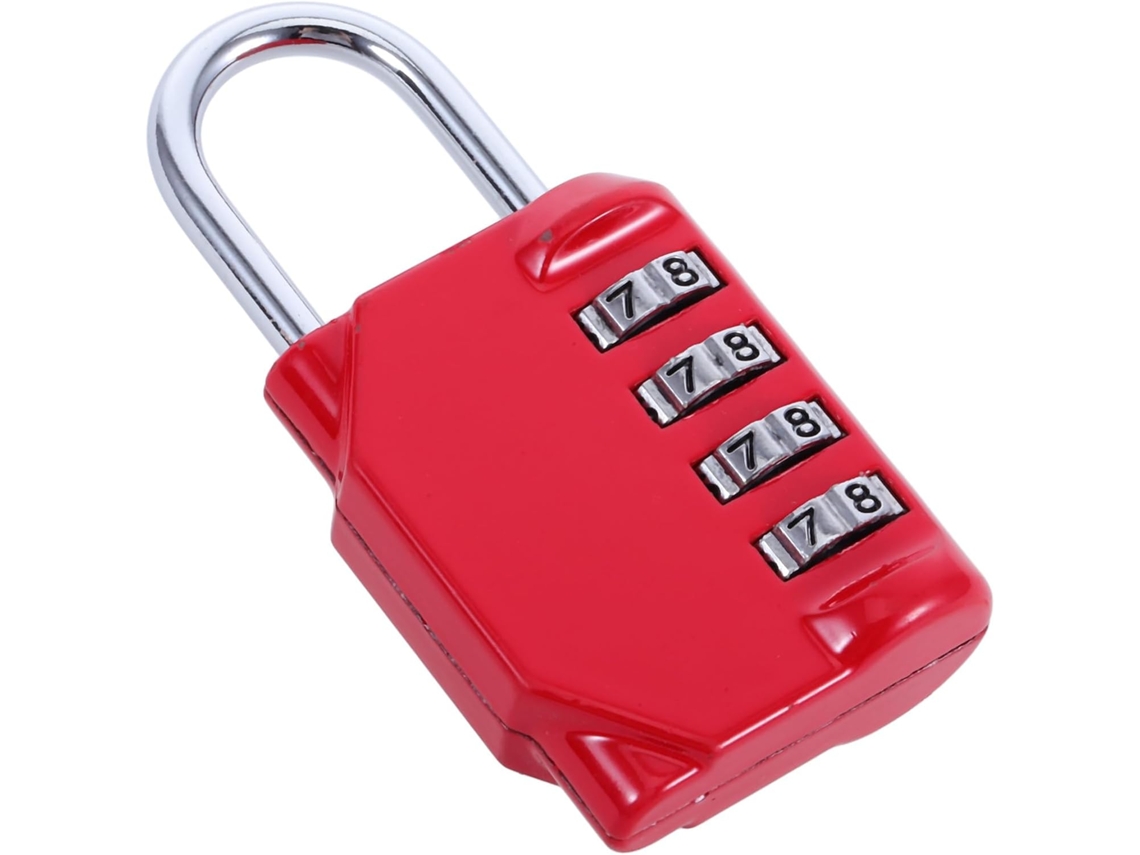 Conjunto De 4 Mini Cadeados De Combinação Para Portas E Cercas Em Aço