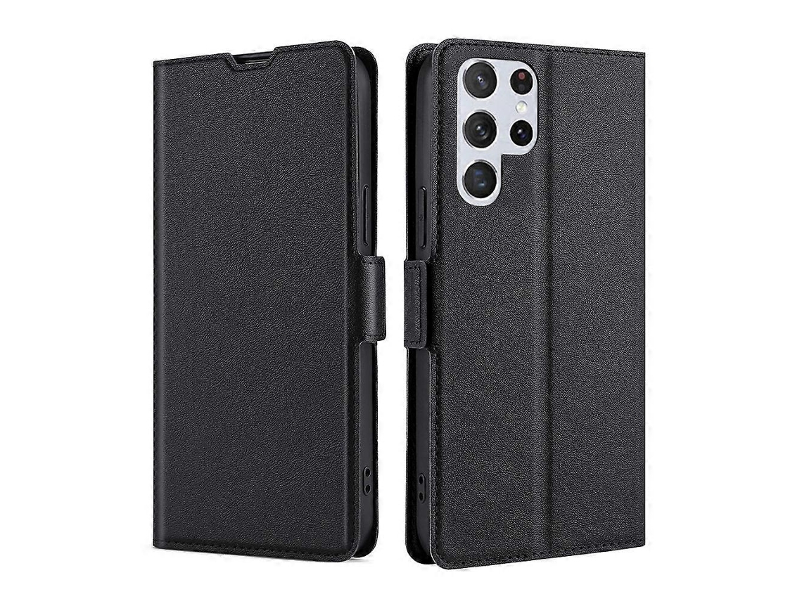 Capa De Couro Ultrafina Com Fecho Lateral E Abertura Horizontal Para Samsung Galaxy S23 Ultra.