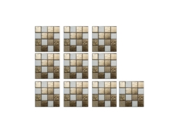 10 Pcs 3d Crystal Tile Sticker Pvc Self Adhesive Diy Waterproof Glass Wall For Home Living Decor CHABERLU