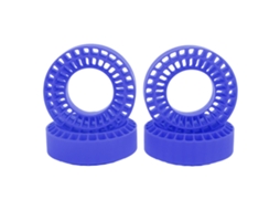 4pcs Inserts De Llantas Rc De Silicona Ajustables Para Neumáticos De 1.0 Polegada Accesorios Para Coche Crawler Rc 1/10 Azules