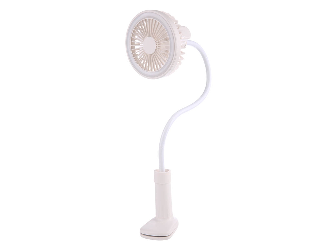 Laxiscreed Ventilador De Clip Multifuncional Com Luz Led Recarregável Por Usb Para Casa E Escritório
