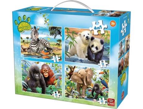 Puzzle 2D  Animal World 4in1 Puzzle 2D (12 peças)