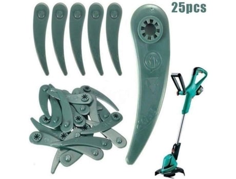 Lâminas De Cortador De Grama, 25 Peças, Lâminas De Substituição De Aparador De Grama De Plástico, Lâminas De Aparador De Corda De 83mm Para Bosch Art