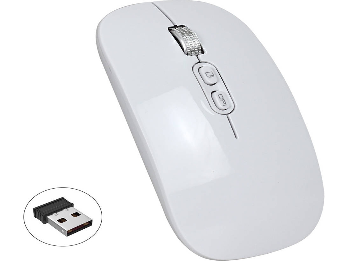 Rato HXSJ Mute 2.4g (Wireless - Regular - Branco)
