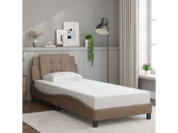 Vidaxl Estrutura De Cama Sem Colchão Zadar Couro Artif. 80x200 Cm Cappuccino