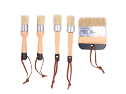 Laxiscreed - Kit De 5 Pincéis De Pintura Com Cerdas De Javali E Cabos De Madeira, Ideal Para Artistas