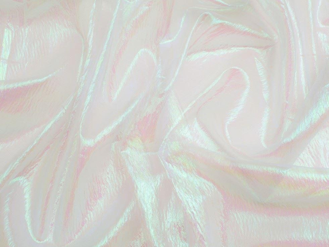 Tecido de organza de cristal arco-íris turquesa Minerva por metro Slowmoose