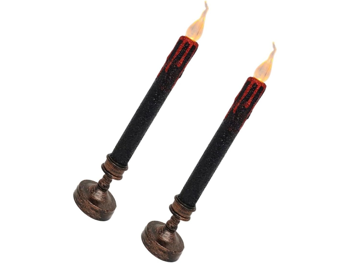 Conjunto De 2 Luminárias De Mesa Elétricas Com Velas, Decoração