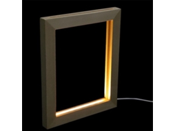 Painel Fotográfico De Madeira Com Luz Led Quente Branca, Recarregável Via Usb