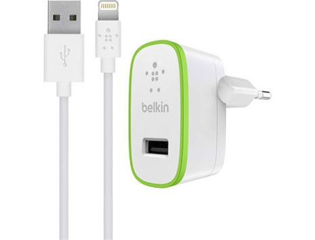 Carregador de Viagem BELKIN 2.4A USB+Lightning — 1 Porta USB