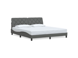 Bed Frame, Bed Frames Vidaxl Cinzeto Tecido (180 X 200 Cm)