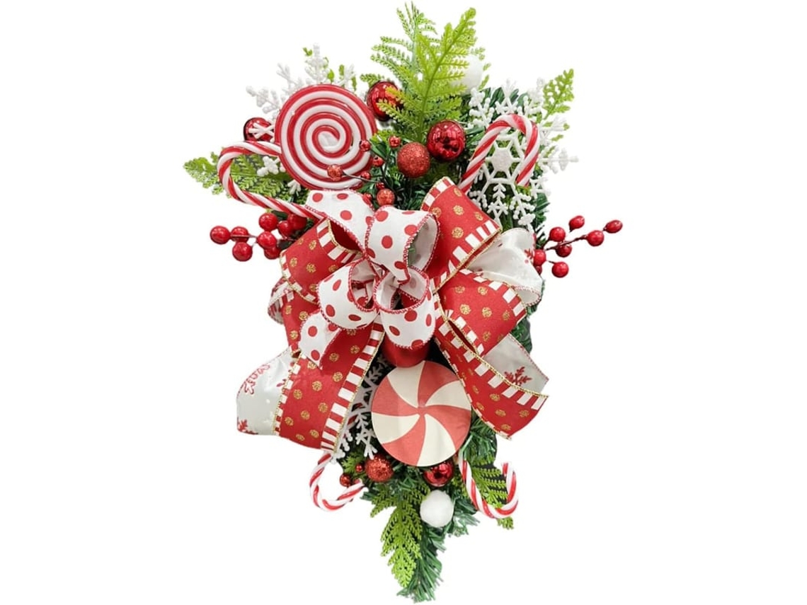 Guirlanda De Pendente De Natal 19,7 Polegadas Para Porta De Decoração