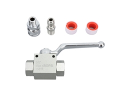Válvula Bola Primerox, aço inox, 4500 Psi, conexões rápidas 3/8in | S/MARCA