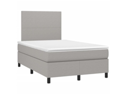 Box Spring Bed, Box Spring Beds Vidaxl Cinzeto Tecido (120 X 190 Cm)