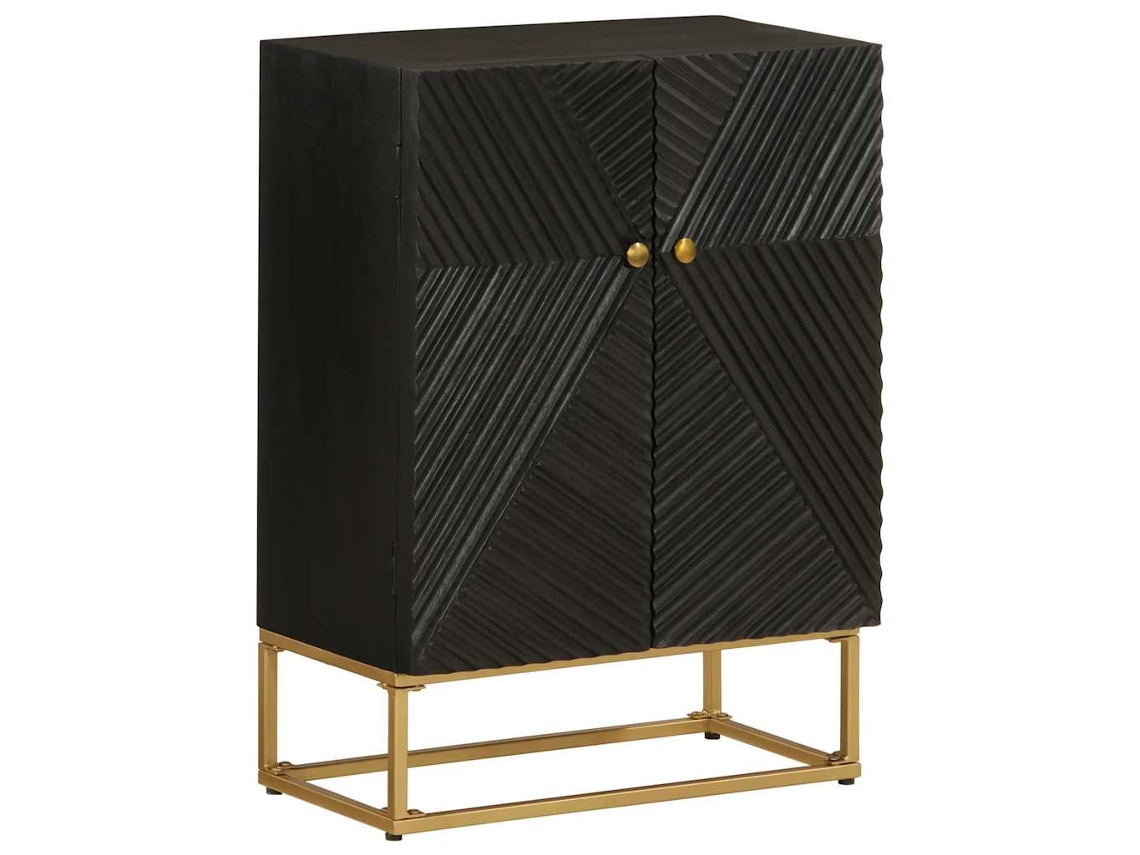 Conjunto 1 Aparador Vidaxl Preto Madeira (55 X 30 X 76 Cm)