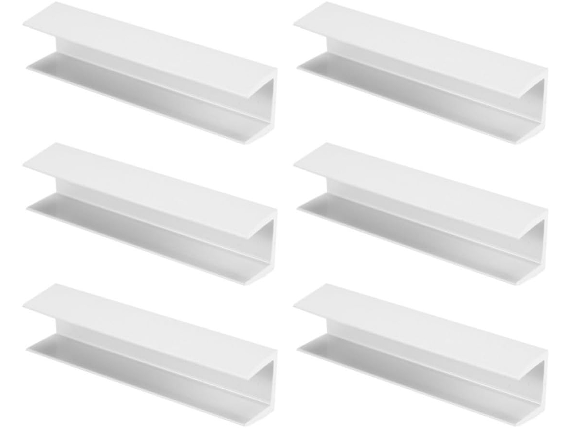 Eringogo Conjunto De 6 Peças Ranhuras Reforço Para Portão E Porta Com Acessórios Cerca Em Pvc Uso Interno, Fácil De