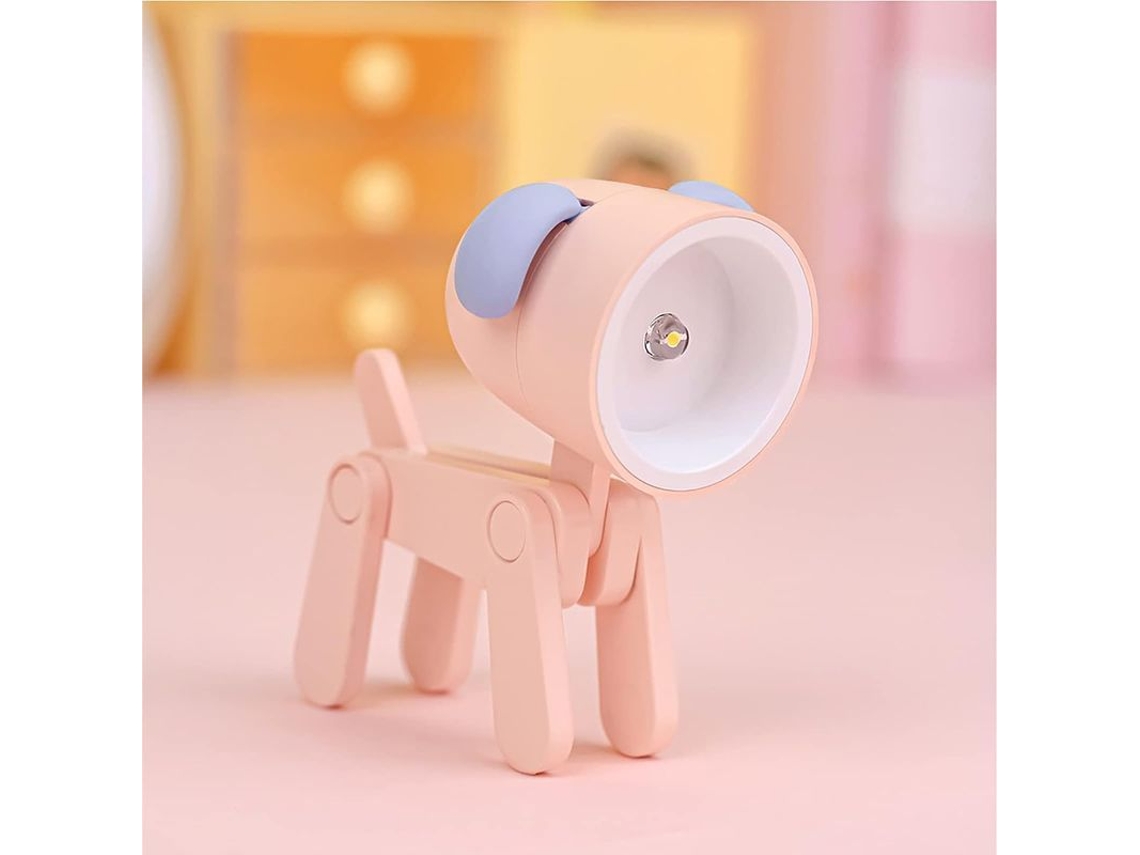 2026 lâmpada de Mesa com Suporte para Telefone em Forma de Cão, Luz Noturna Led Ajustável, Segura para Crianças