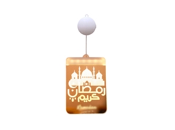Luminária de pendente round Xingyue Tonghui, luz branca quente, 24cm, decoração Ramadan LAXISCREED