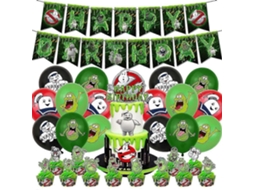 Decoração Para Festa De Aniversário Com Tema Dos Caça-fantasmas, Inclui Kit De Balões, Faixa Para Bolo, Topper Para Cupcake