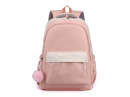 Mochila, Leve, Portátil, À Prova D'água, Rosa + Bola De Pelo