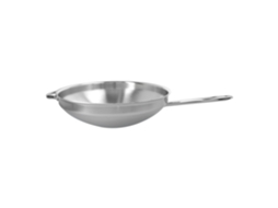 Apollo 7 Wok Fundo Plano 32 Cm Sst 18/10 Prata DEMEYERE