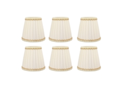 Conjunto de 6 Pequenos Abajures de Tecido Moderno Clip On para Mesa Parede e Chandelier
