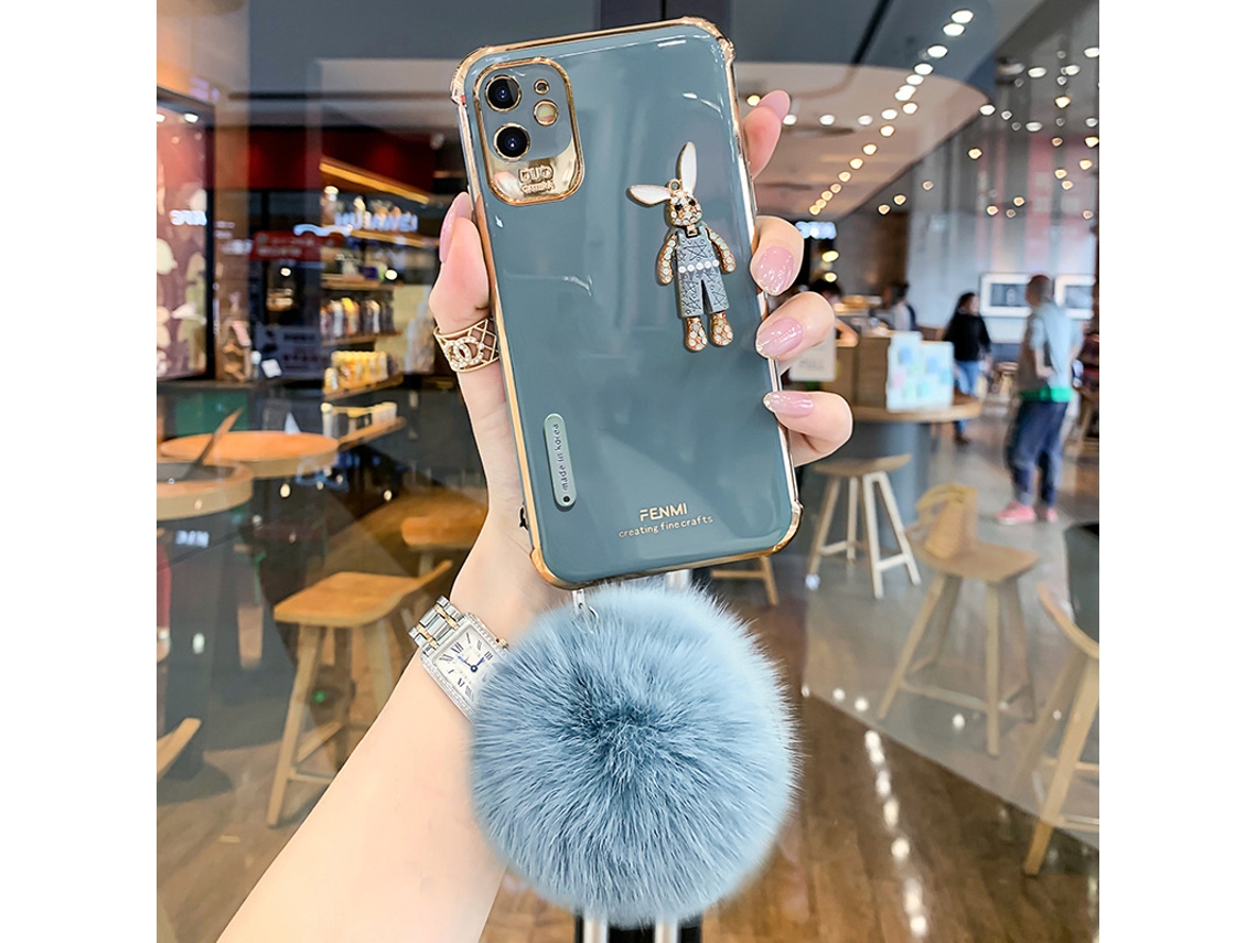 Capa LAXISCREED Apple 12 Pom pom Raia Cinza Inverno