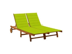 Sunlounger, Sunloungers Vidaxl Verde Madeira De Acácia (200 X 123 X 85 Cm)