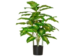 Planta Artificial Plástico Vaso Cimento 95cm Verde VELTRIX