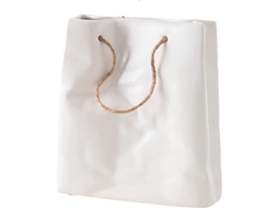 Vaso de Cerâmica Branco Decorativo NOVA LINE